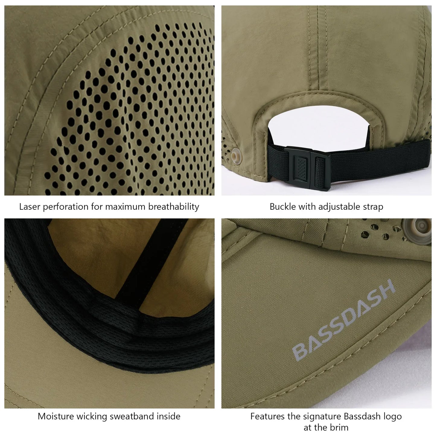 UPF 50+ Foldable Fishing Hat Baseball Cap with Removable Neck Flap Portable for Men Women Golf Hiking