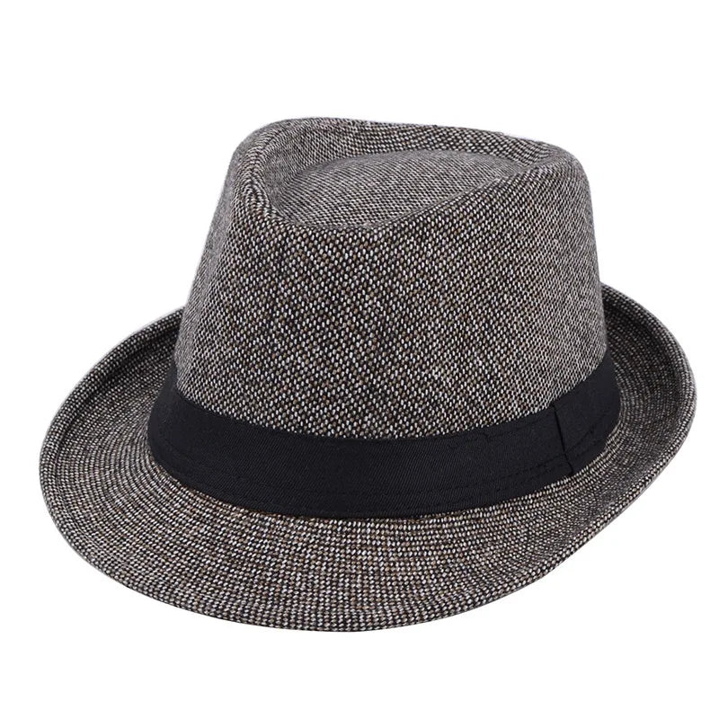 Spring Summer Wool Wedding Hat for Mid-Aged Men Couple Fashion Autumn Winter Party Plaid Luxury Design Jazz Hat Fedora Hat Women