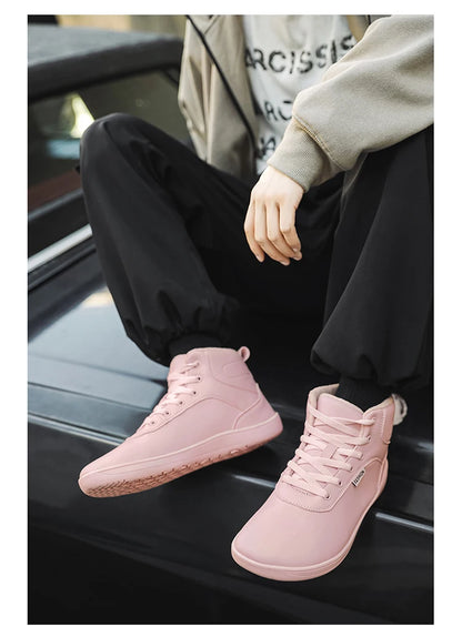 New Winter Booties Outdoor Waterproof Barefoot Boots For Men Ankle Boots Plush Warm Snow Shoes Non-slip Casual Sneakers Big Size