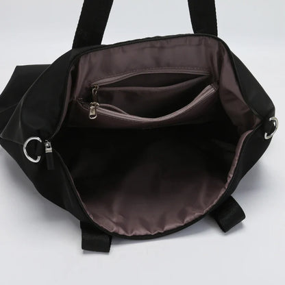 Women's Large Capacity Nylon Shoulder Bag Casual Top-Handle Fashion Tote Crossbody Handbag