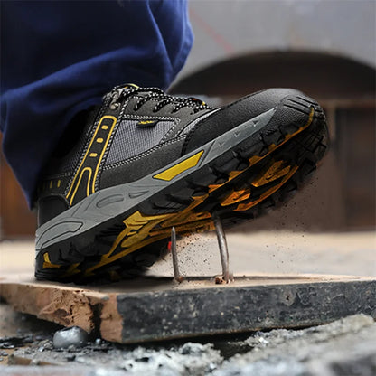 2022 Latest Summer Safety Work Shoes For Men Breathable Indestructible Steel Toe Boots Male Footwear Anti-smash Hiking Shoes