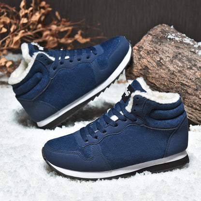 Winter Men Boots Casual Warm Ankle Boots Shoes for Man Sneakers Winter Plush Fur Woman Footwear Comfortable Platform Snow Boots