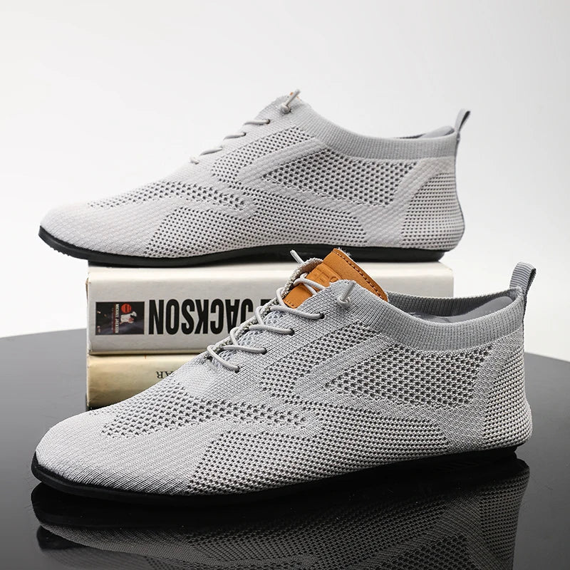 Summer Men Shoes Mesh Flat Outdoor High Quality Walking Shoes Comfortable Lace Up Breathable Non Slip Casual Man Shoe