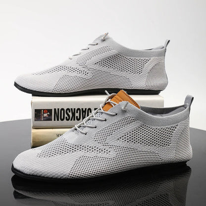Summer Men Shoes Mesh Flat Outdoor High Quality Walking Shoes Comfortable Lace Up Breathable Non Slip Casual Man Shoe