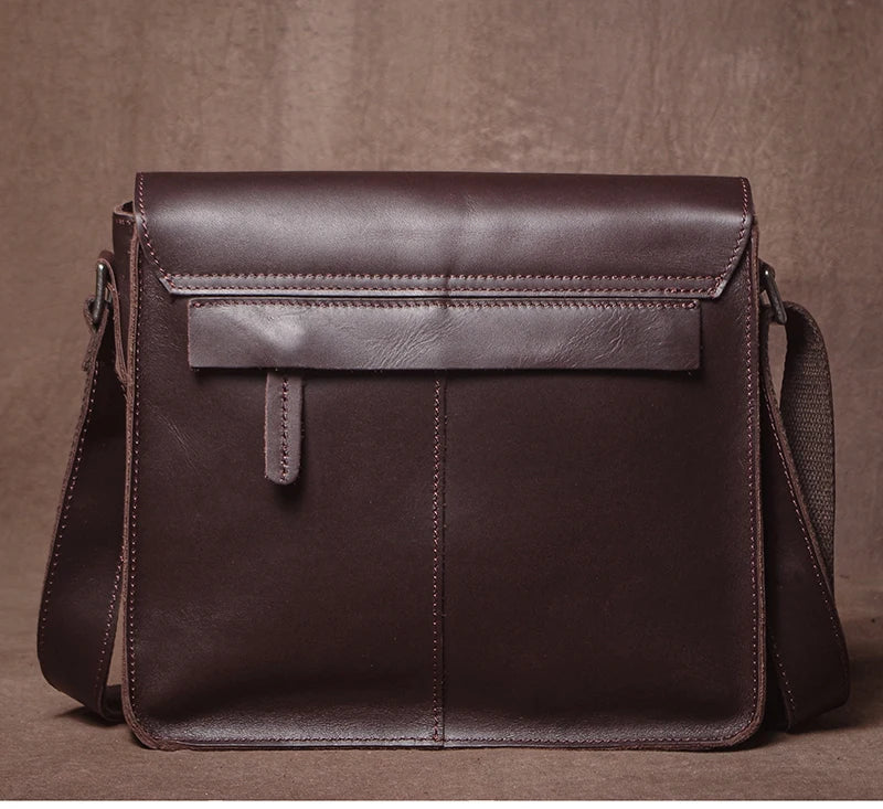 Luxury Brand Genuine Leather Shoulder Bag Men Crazy Horse Cowhide Messenger Bag Women Retro Crossbody Bag Trend Satchel Bag