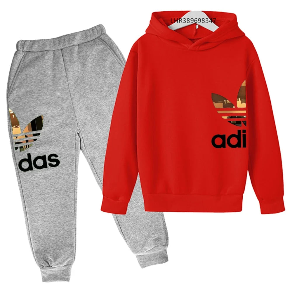 Children's Hoodies Suit Suitable Girls Boy Fun Brand Print Age 3-12 Coat Toddler Long Sleeves Leisure Black Hood Clothing