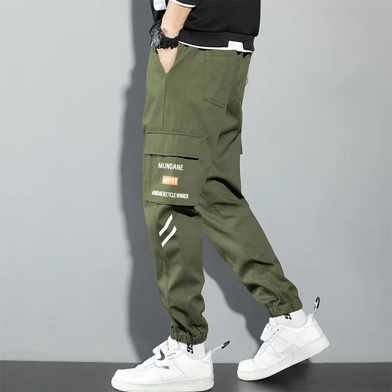 New Korean Fashion Style Casual Pants Men Cotton Cargo Trousers Male Plus Size Camouflage Streetwear Y2K Harem Jogger Camo Trend