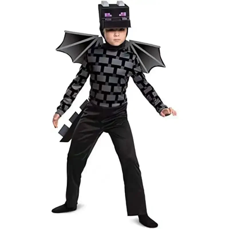 Game Craft My 3D Jumpsuit World Cosplay Costumes Halloween Boys Dragon Mine Outfit Bodysuit Carnival Party Stage Performance