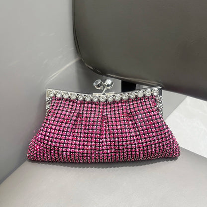 Handle Rhinestones Evening clutch Bag Purses and handbag luxury Designer shiny Crystal Clutch purse bucket bag shoulder bags