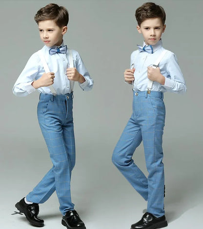 Child Photography Suit Children Teenager Costume Kids Vest Shirt Pants Bowtie 4PCS Formal Suit 2022 Boys Summer Wedding Suit