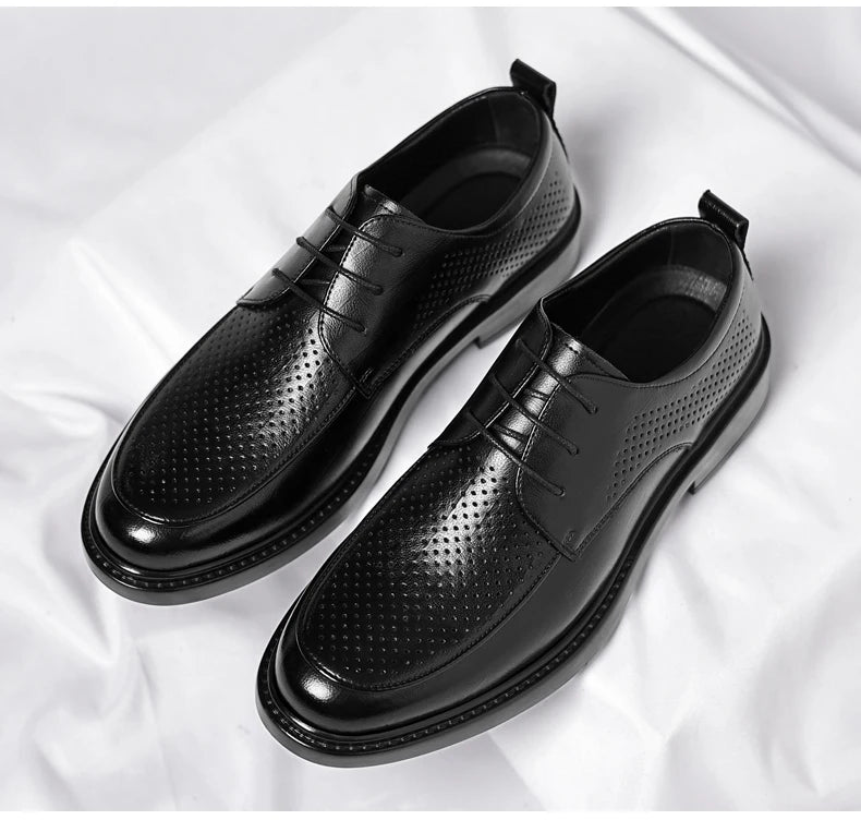 Big Size Elevator Shoes Men Leather Shoes Height Increasing Shoes For Man Increase Insole 6-8CM Invisible Heightening Lift Shoes