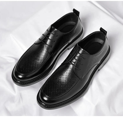 Big Size Elevator Shoes Men Leather Shoes Height Increasing Shoes For Man Increase Insole 6-8CM Invisible Heightening Lift Shoes