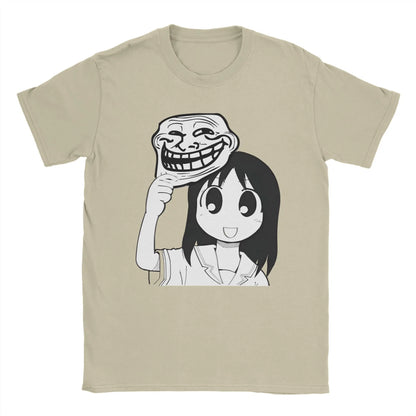 Man T-Shirt Osaka Autistic Funny Kawaii Ayumu T Shirts Fashion Anime Azumanga Daioh Summer Tee Shirt Pure Cotton Tops Plus Size