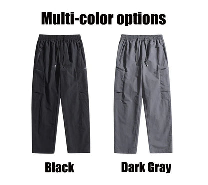 Hiking Women Pant Elastic Waist Waterproof Trouser Zippered Pockets Sport Pant Men Windproof Outdoor Cargo Pants Fishing Trouser