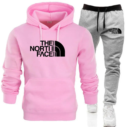 26 Men's Autumn_Winter Fashion Printed Casual Two Piece Hooded Sports Shirt and Pocket Pants Regular Fit Outdoor Sports Set
