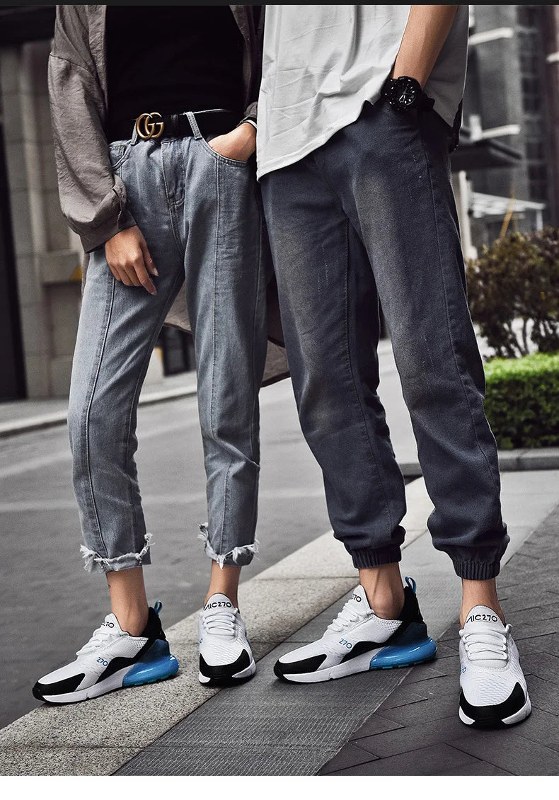 Men's Sneakers Outdoor Jogging Sport Shoes Autumn Season Women Casual Sneakers Shoes Platform Mesh Breathable Casual Shoes 36-47
