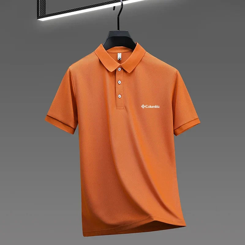 2026 new model men's golf short sleeves polo shirt lapel letter printing ventilate t-shirt business leisure exercise men's wear