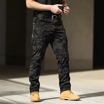 Men City Military Tactical Pants Combat Cargo Trousers Multi-pocket Waterproof Wear-resistant Casual Training Overalls Clothing