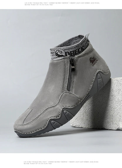 DBECK Men Sneakers Casual Shoes Male High Top Sneakers Winter Warm Designer Fashion Loafers Lace Up Shoes Men Ankle Boots