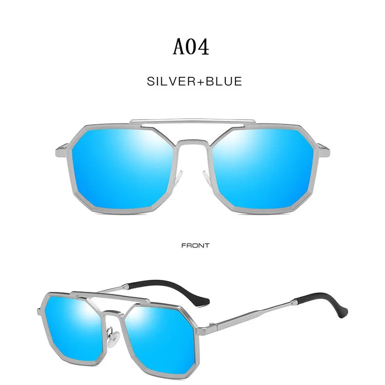 Metal Punk Square Sunglasses For Men Luxe Vintage Steampunk Sunglasses Women Trendy Retro Fashion Glasses Gafas De Sol Hombre