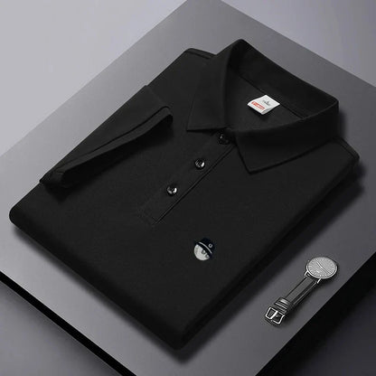 2026 new men's golf short sleeves polo shirt lapel printing ventilate t-shirt business leisure  comfortable exercise men's wear