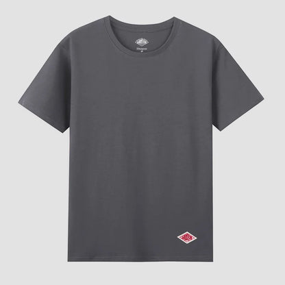 2025 Exported To Japan Orders Classic Embroidery Fashion Solid Simple Loose Short Sleeve Cotton Couple T-shirt Men/Women Top