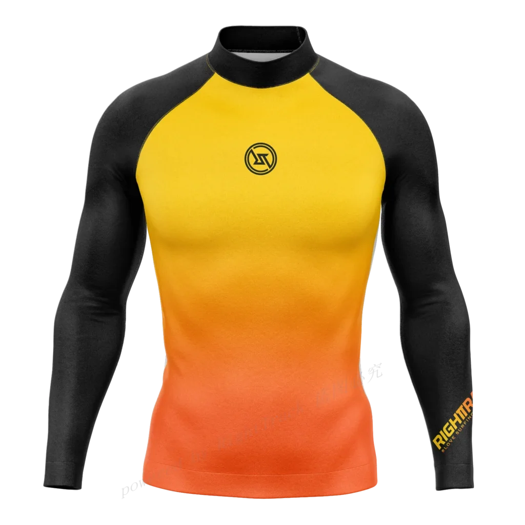 Men's Rashguard Snorkeling Camo Gradient Long Sleeve Surfing Shirts Sunscreen Diving Surf Sweatshirt UV Protection RT Swimwear