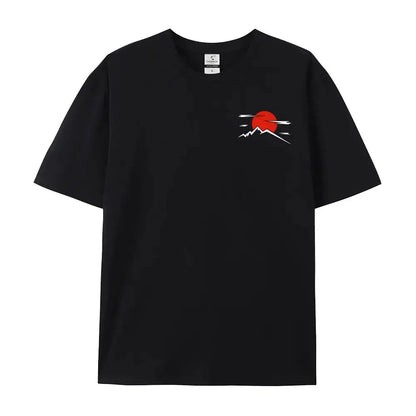 T-shirt Harajuku Japanese Style Car T Shirts Men Back Print Street Wear Original Design Oversized Tops Tee Unisex Casual Top