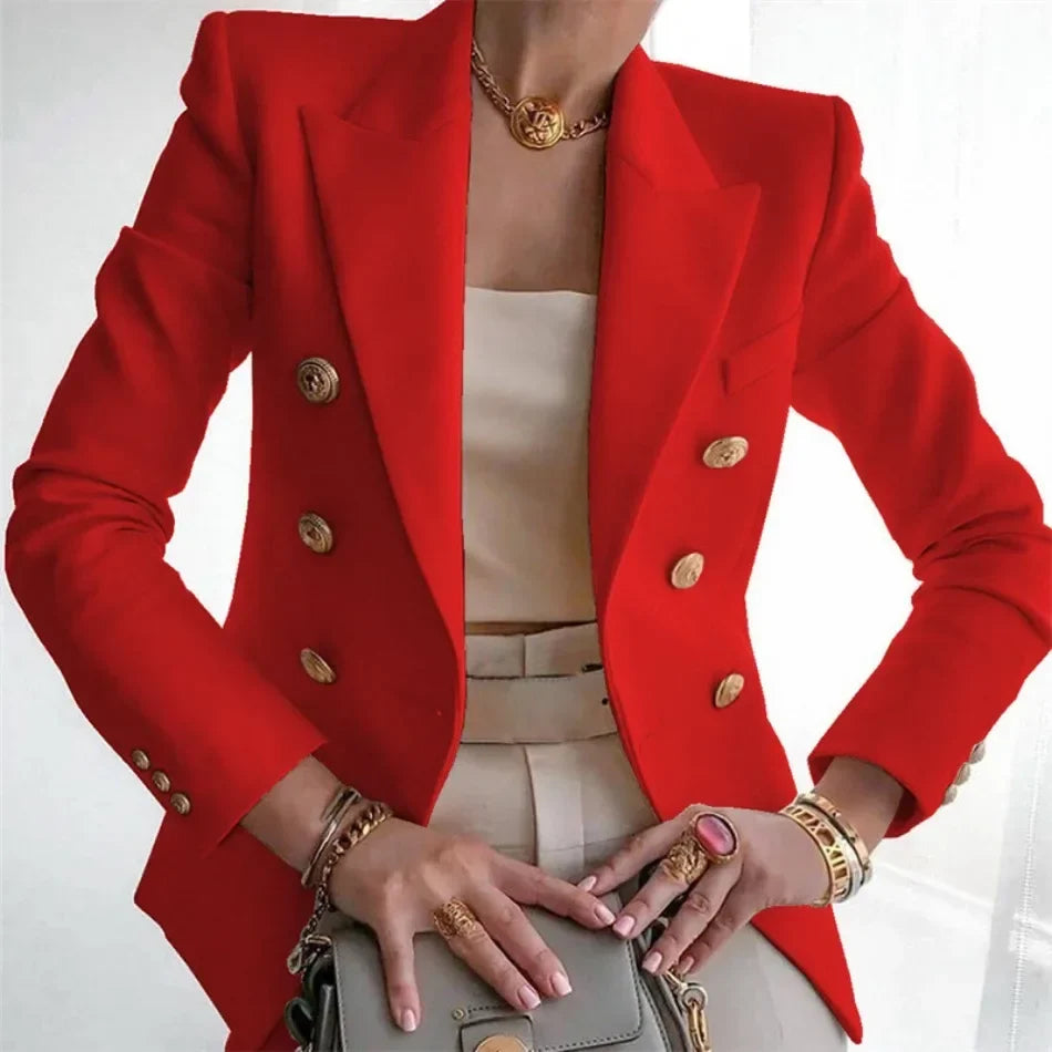 Women's Korean Fashion Long Sleeve Blazer Casual Loose Office Coat Spring Autumn Versatile New Clothing