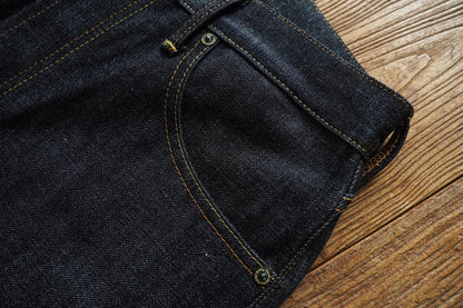 Mens Jeans Selvedge Denim Jeans for Man Silver Button Loose Fit Handmade 15 Oz