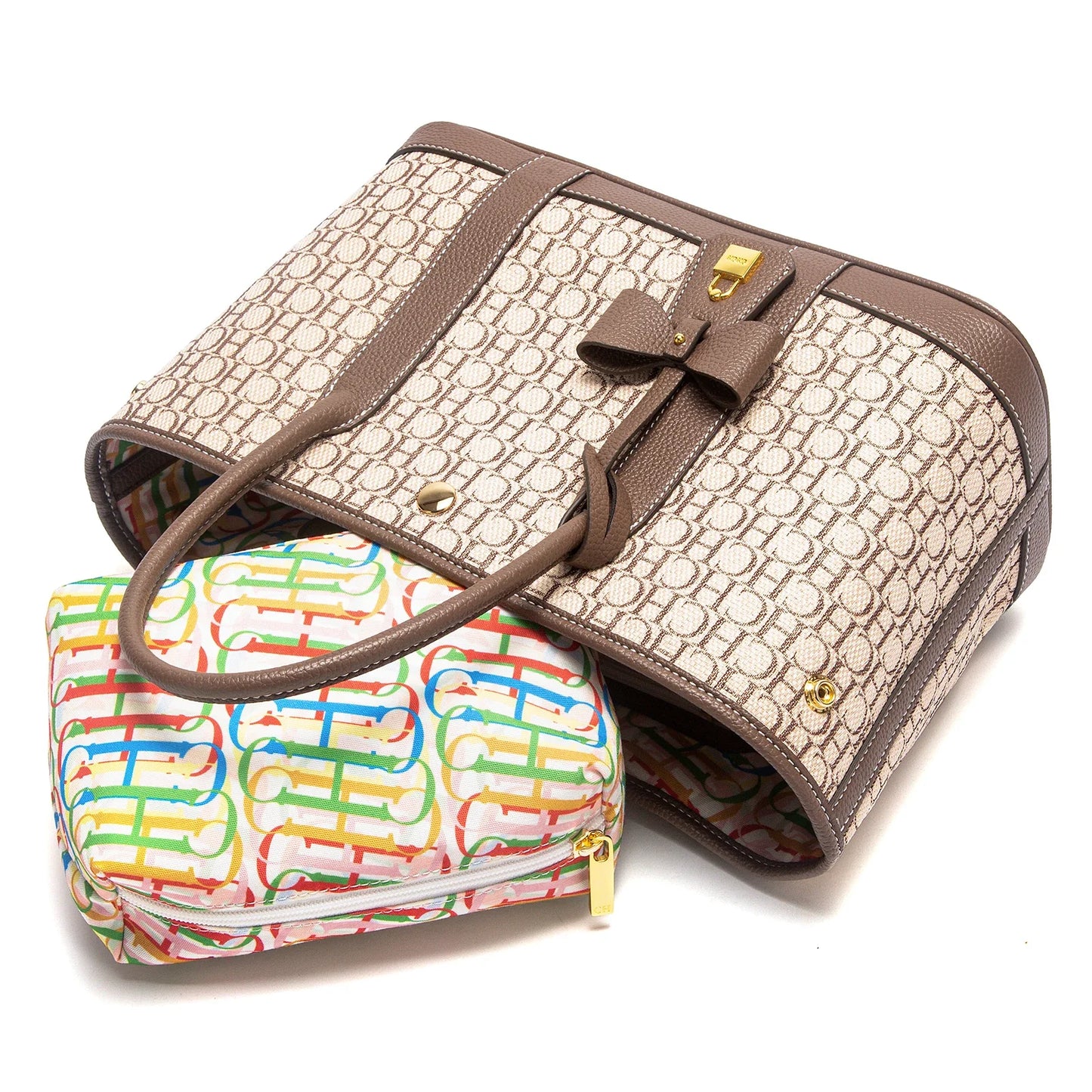 Women's Tote Bag Autumn New Fabric Splicing Handbag Convenient Carrying Mother Bag Commuter Women's Bag