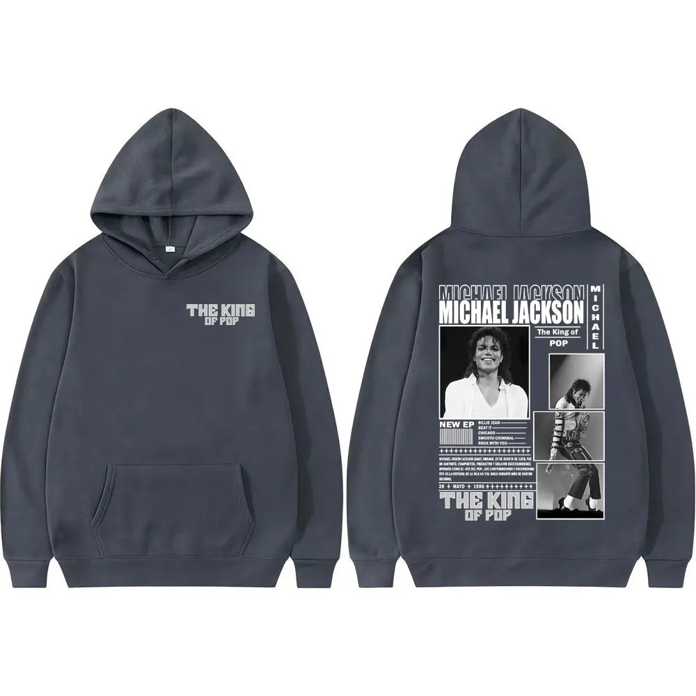 King of Pop Michael Jackson Bad Era Hoodies Men Women Fashion Hip Hop High Street Sweatshirt Fleece Casual Long Sleeve Pullovers