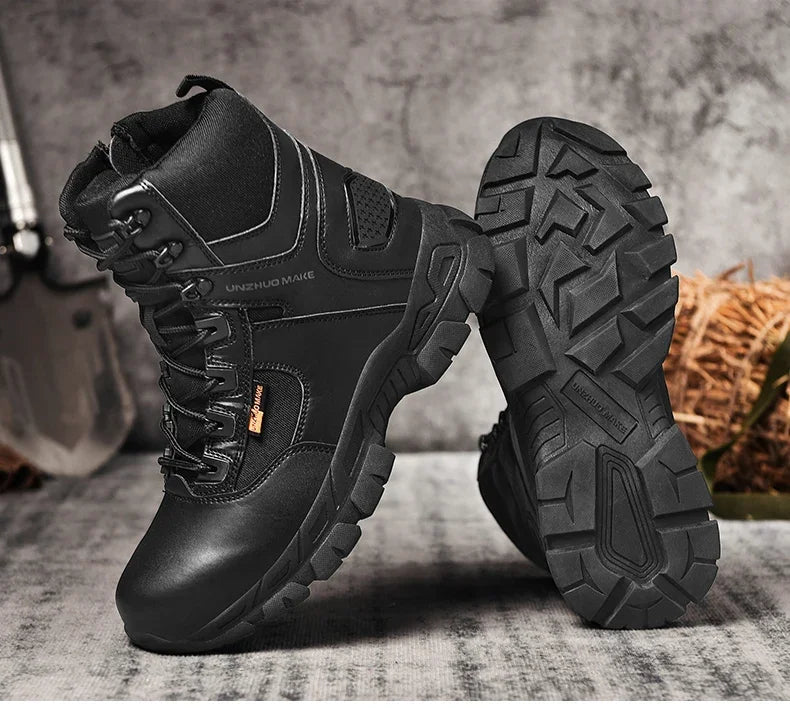 New Men Tactical Boots Ankle Waterproof Desert Hunting Hiking Shoe Unisex Lace Up Male Army Boot Brand Motorcycle Climbing Shoes