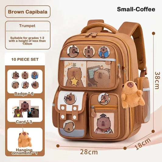 School Bag Waterproof Backpack Large Capacity Alleviate Burden Protecting Spine Widen Straps Backpack for Students Gift
