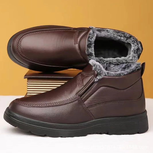 Boots men's snow outdoor shoes men's winter boots hiking ankle boots waterproof shoes work 2025