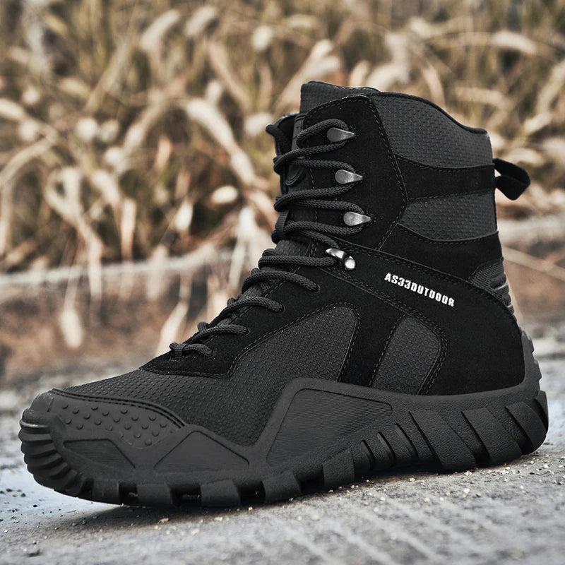 Outdoor High Top Mens Hiking Boots Waterproof Men Trekking Boots Hunting Sneakers Mountain Climbing Boots Botas Tacticas Hombre