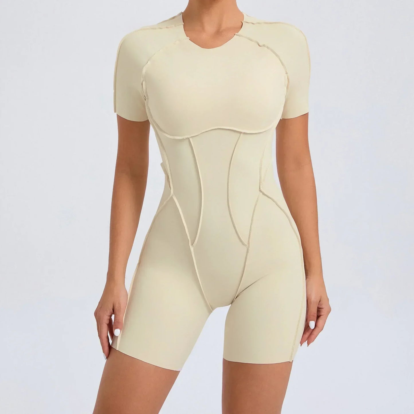 Women's High Elasticity Sports Bodysuit Kit Yoga Fitness Jumpsuit Open Back Hip-Lift Outdoors Gym Workout Sexy Fitness Outfit