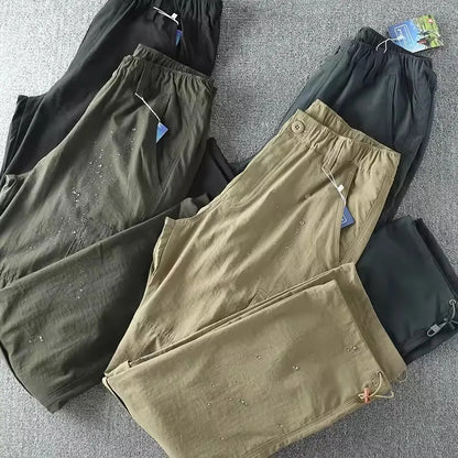Men Quick-dry Outdoor Pants 2026 Spring Summer Thin Double-used Loose Pants Hiking Shorts Travel Climbing Fishing Trousers Women