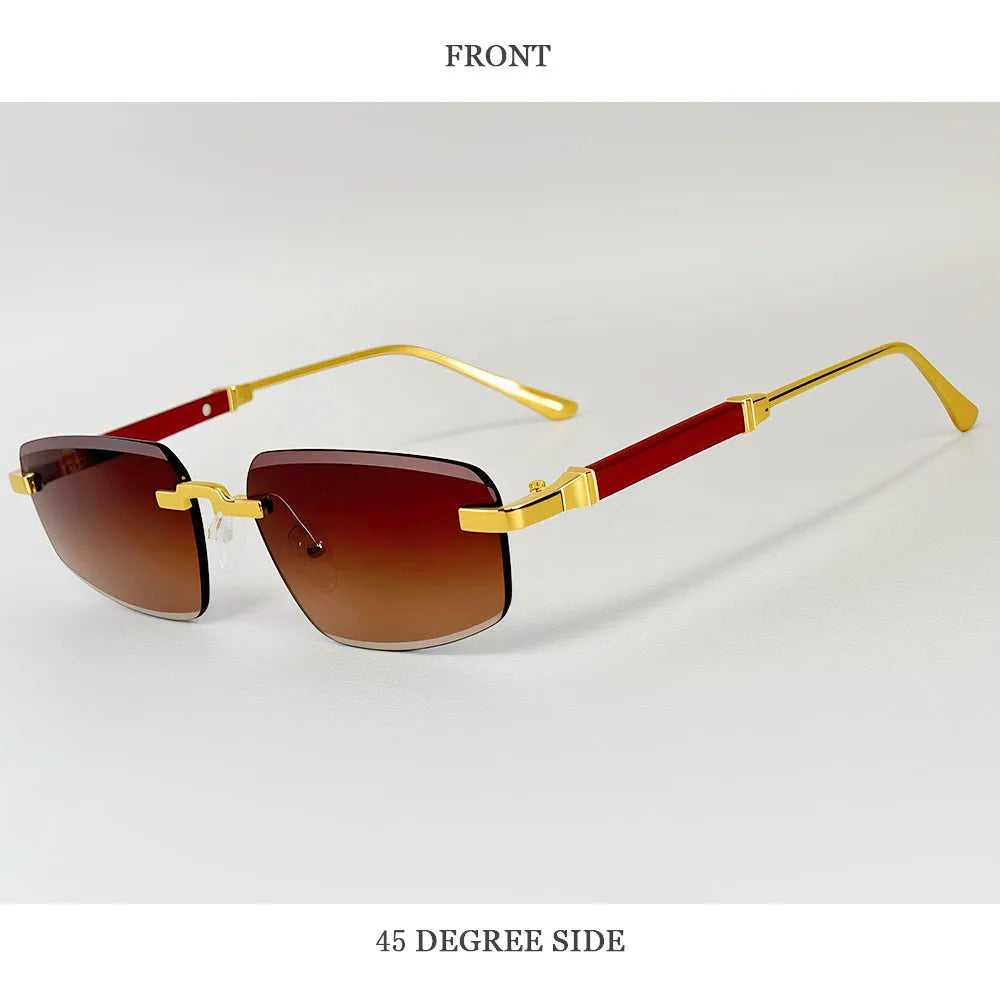 Rimless Sunglasses Women 2026 UV400 Protection Fashion Glasses Vintage Sunscreen Shades Lentes De Sol Mujer Lunette Soleil Femme