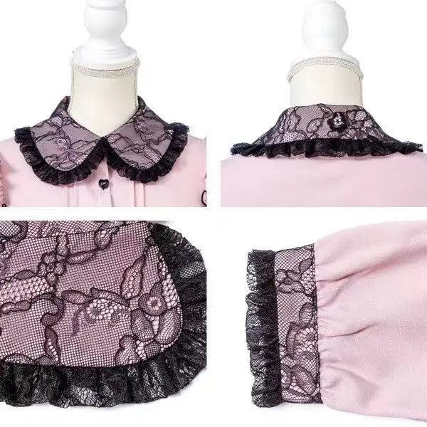 Japanese Gothic Lolita Ribbon Short Suspender plaid Skirt Girls Sweet Cute Lace A-Line Mini Skirts summer2026 black solid kawaii