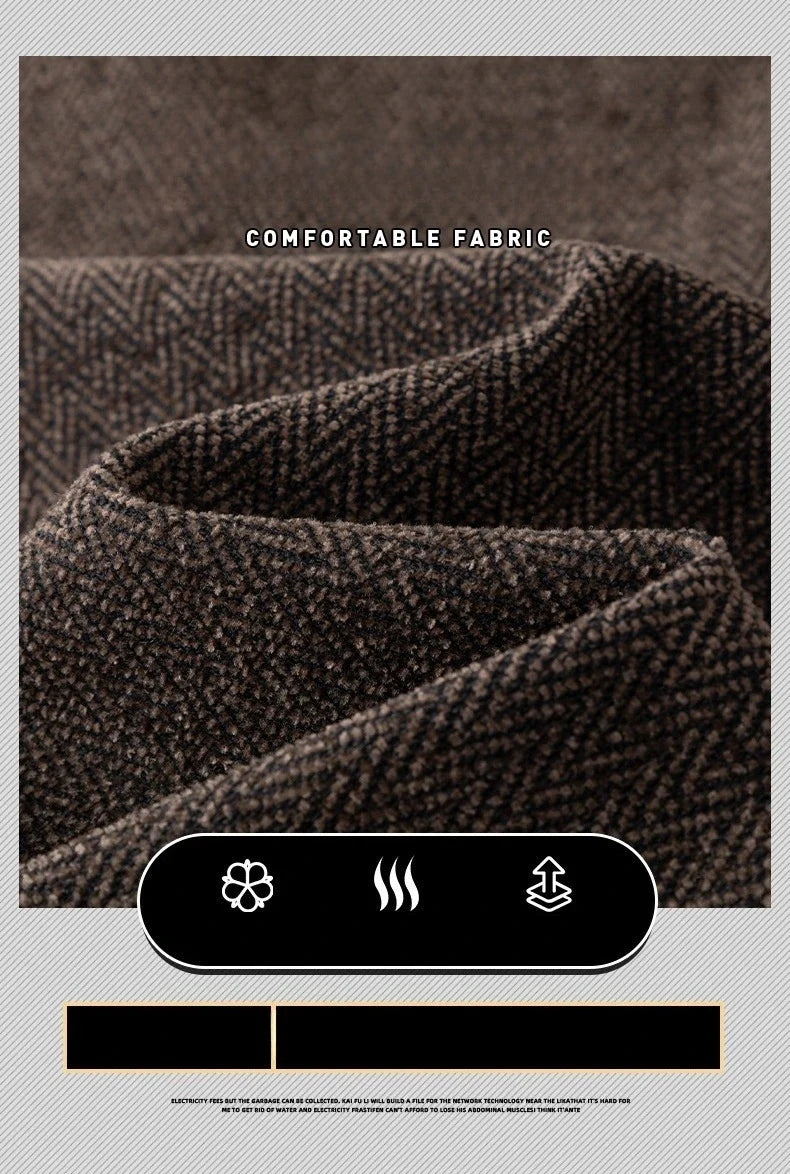 Men's Slim Fit Chenille Long Pants Advanced Business Casual Trousers Trend Autumn Comfortable Daily Wear Male Clothing