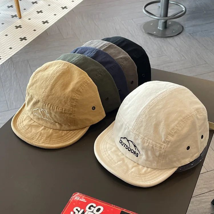 Baseball Caps for Women Short Brim Baseball Hat Men Sunshade Peaked Cap Cotton Outdoor Mountaineering Duckbill Hat Visors 모자