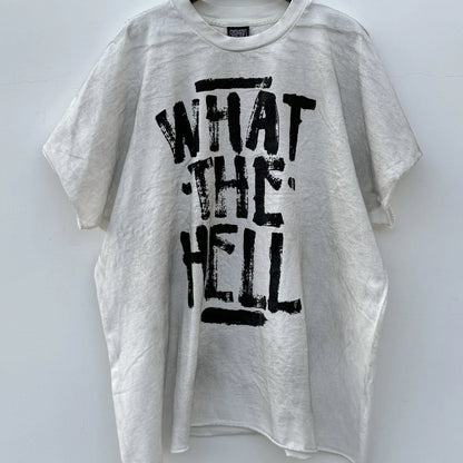 WHAT THE HELL Saint T-Shirts Men Women Best Quality Heavy spray dirty dirty soil air Washed TEE Vintage T Shirt