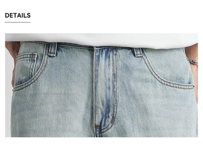 Straight Jeans Summer 2025 New Thin Retro Loose Casual Fashion Wide Pants Straight Pants Large Size Jeans 25-36