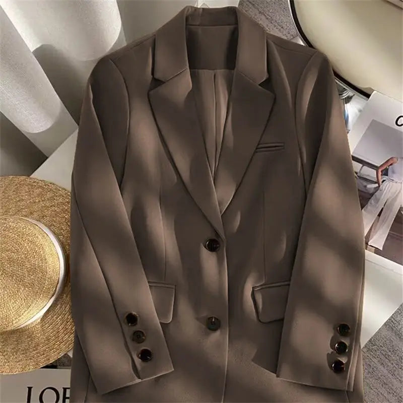 New Spring Suit 2025 Suit Jacket for Women with Small Temperament and High-end Feel Loose Casual Chic Elegant Fashion Coat Top