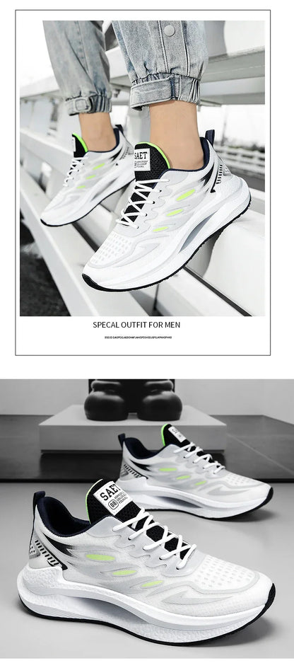 Men's Breathable Sports Shoes Spring New Mesh Casual Fashion Versatile Trendy Men's Shoes Summer Running Shoes Suitable for Outdoor Sports