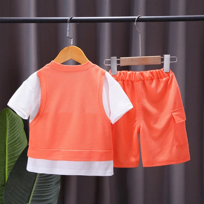 New Summer Baby Girl Clothes Infant Boys Clothing Children Casual T-Shirt Shorts 2Pcs/Set Toddler Sports Costume Kids Tracksuits