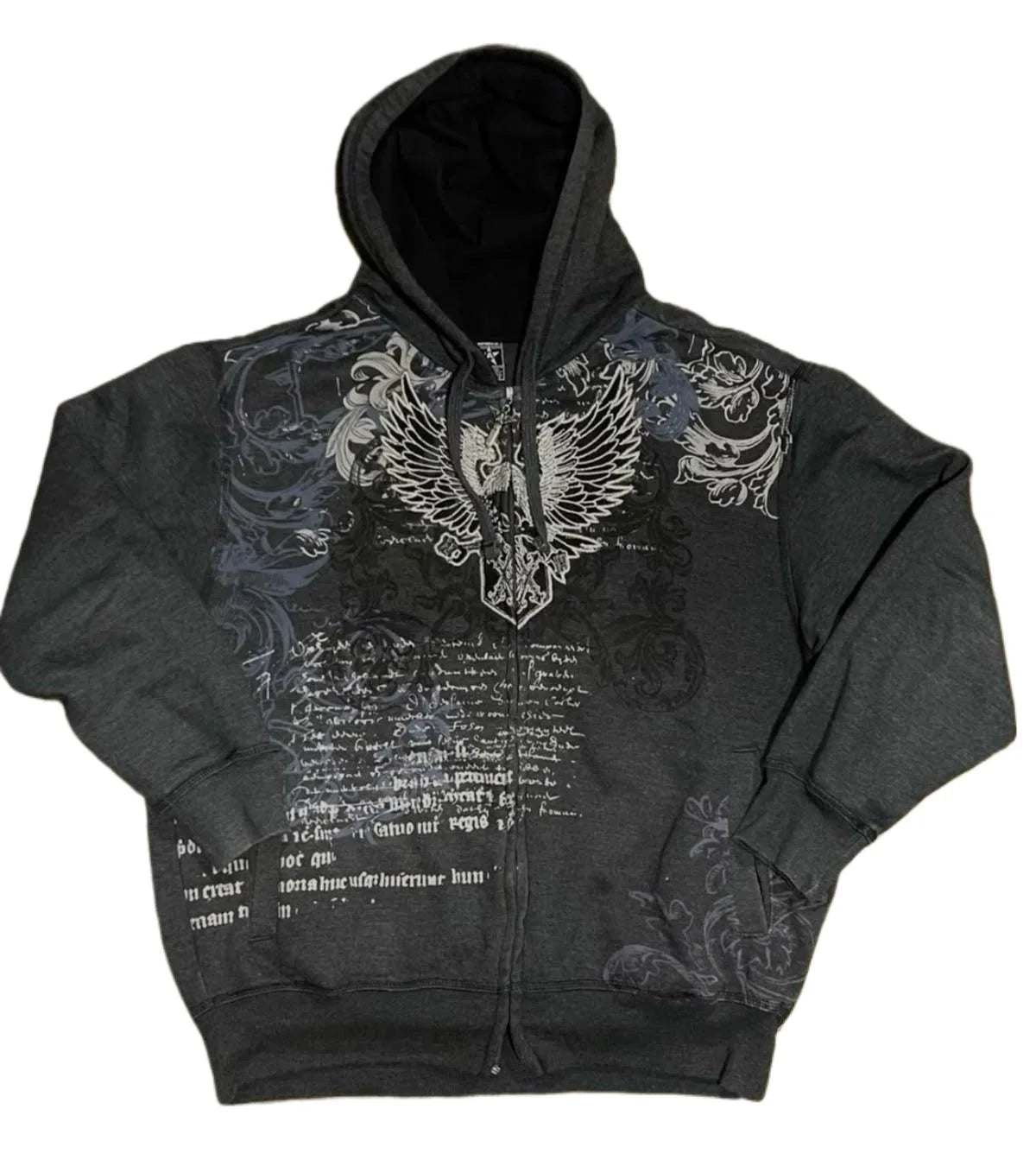 Mountainous Carving Harajuku Hoodie Y2K New Fleece Thickened Got Print Zipper Hoodie Women Street Hip Hop Joker Loose Sweatshirt