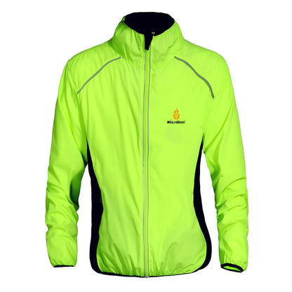 Men Windproof Water-repellent Reflective Cycling Jacket MTB Bicycle Long Sleeve Windbreaker Bike Coat Jersey
