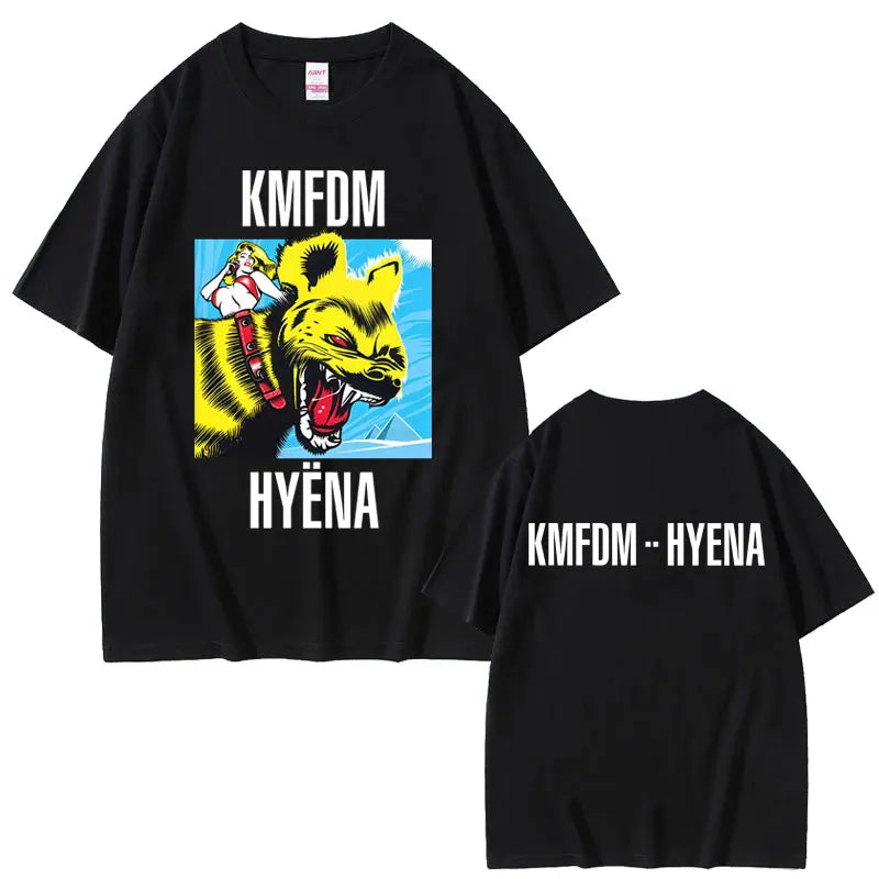 Rock Band Kmfdm Tour 97 Graphic Print T-shirt Summer Men Women Vintage Gothic Punk  Streetwear Male Casual Pure Cotton T Shirts